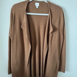 J. Crew Brown Cardigan Sweater V-Neck Knit